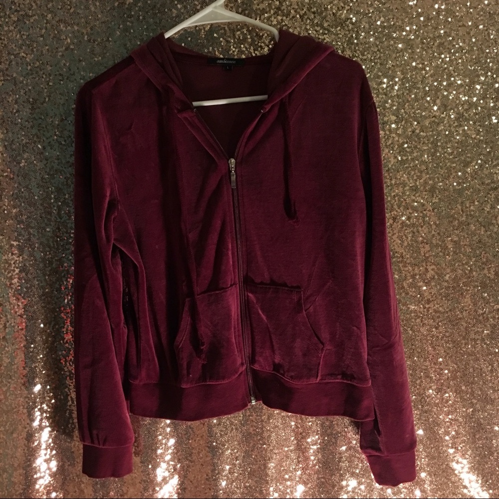 velvet maroon jacket